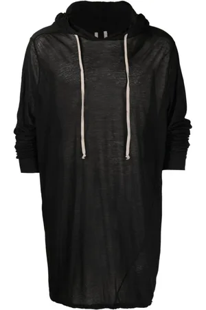 Rick Owens Sweatshirts & Hoodies, Heren, Zwart, S, Katoen, T-Shirt Hoodie