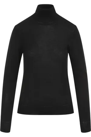 Saint Laurent Truien, Dames, Zwart, M, Wol, Turtleneck Trui