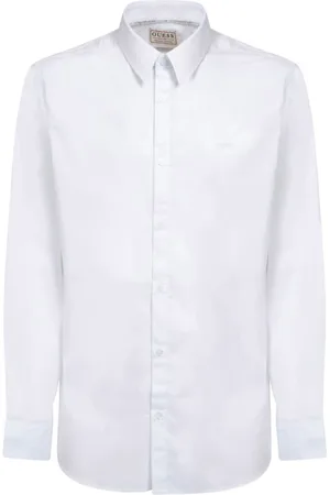 Guess Overhemden, Heren, Wit, L, Katoen, Sunset Shirt