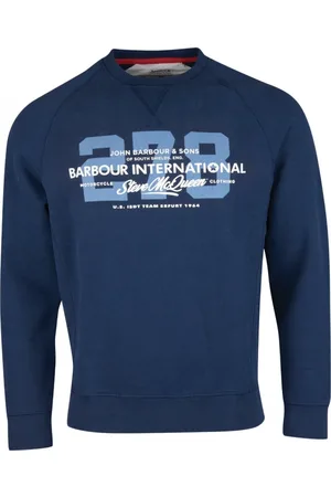 Barbour Sweatshirts & Hoodies, Heren, Blauw, L, Katoen, Marshall Sweatshirt