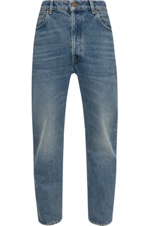 Golden Goose Jeans, Heren, Blauw, W33, Katoen, Appliqued Jeans