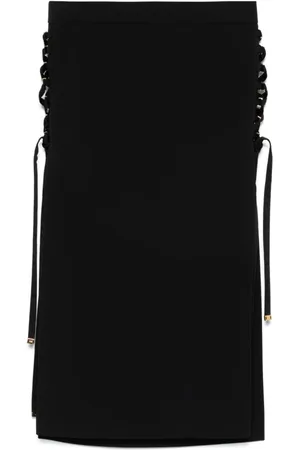 Elisabetta Franchi Rokken, Dames, Zwart, XS, Zwarte Rok met Zijsplitten