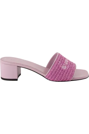 Givenchy Schoenen, Dames, Paars, 38 1/2 EU, Raffia 4G Mules