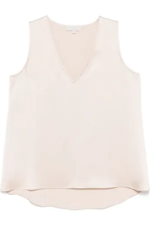 ANTONELLI Tops, Dames, Roze, L, Roze V-hals Mouwloze Top