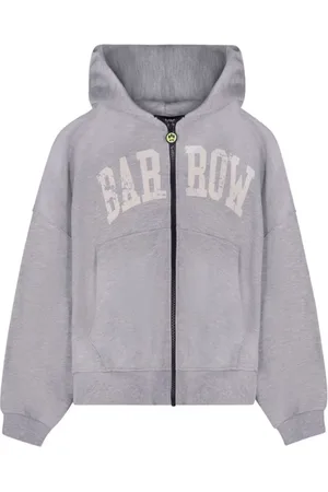 BARROW Sweatshirts & Hoodies, Heren, Grijs, M, Katoen, Lichtgrijze Melange Zip Hoodie