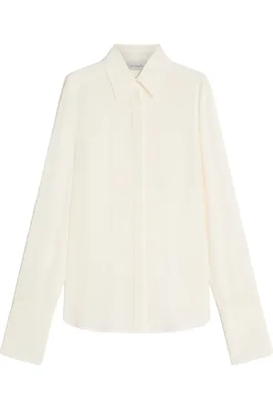 Sportmax Blouses & Shirts, Dames, Wit, XS, Witte Zijden Shirt Gemona