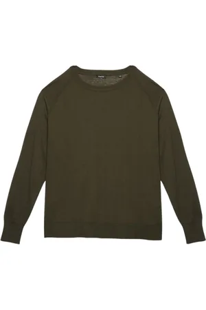 Aspesi Truien, Dames, Groen, S, Rondgebreide trui