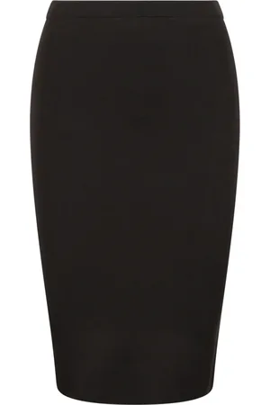 Saint Laurent Rokken, Dames, Zwart, S, Viscose Gebreide Kokerrok