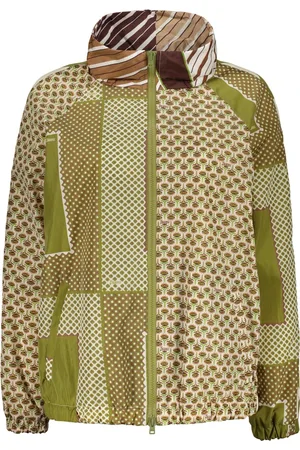 HERNO Jassen, Dames, Groen, S, Polyester, Jacquard Motif Jacket