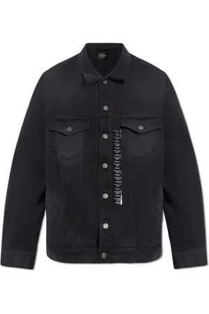 Balenciaga Jassen, Heren, Zwart, L, Denim, Oversized denim jack