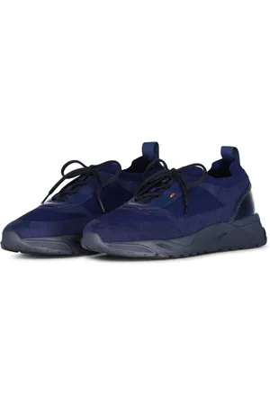 santoni Schoenen, Heren, Blauw, 42 EU, Elastic Entry Sneaker