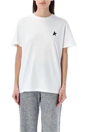 Golden Goose Tops, Dames, Wit, M, Katoen, Star T-Shirt