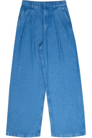 The New Society Jeans, Dames, Blauw, M, Denim, Micenas Woman Pant Mid Denim