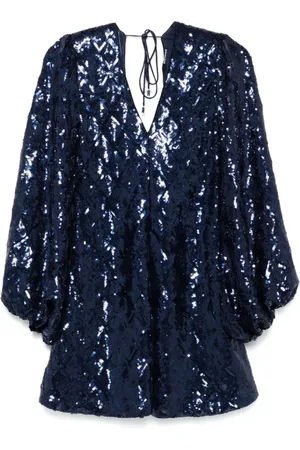 ROTATE Kleedjes, Dames, Blauw, S, Polyester, Party Dress