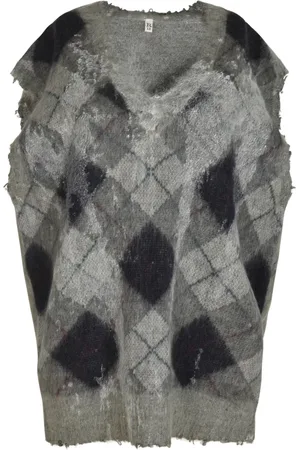 R13 Truien, Dames, Groen, M, Katoen, Groene Destroyed Sweater