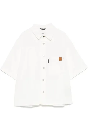 haikure Blouses & Shirts, Dames, Wit, M, Katoen, Twill Olijfgroene Broek