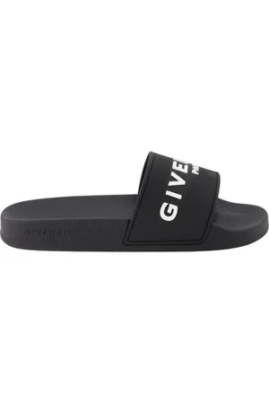 Givenchy Schoenen, Dames, Zwart, 36 EU, Logo Slide Sandalen