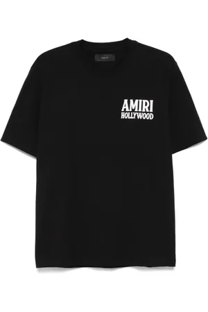 AMIRI Tops, Heren, Zwart, M, Wol, Jazz Wolf Grafische Tee