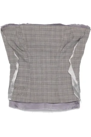 OTTOLINGER Tops, Dames, Grijs, M, Donkergrijze Gelaagde Strapless Top