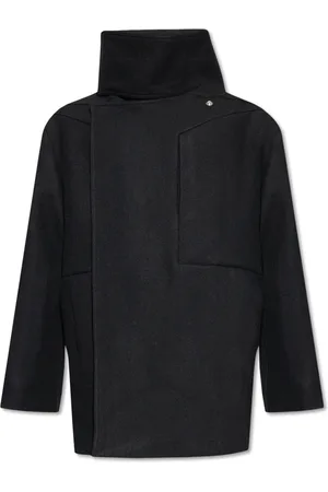 Rick Owens Mantels, Heren, Zwart, XL, Wol, Luxor Caban Short Coat