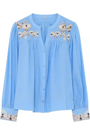 gustav Blouses & Shirts, Dames, Blauw, XL, Long Sleeve Shirt Alica