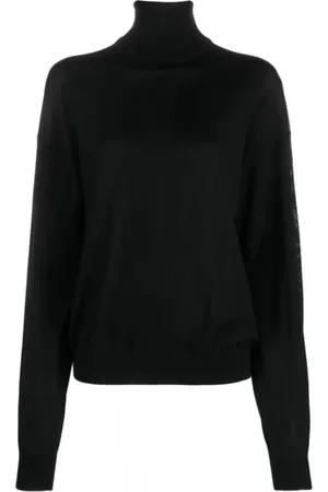 Saint Laurent Truien, Dames, Zwart, M, Wol, Cozy Wool High-Neck Jumper