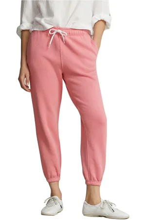 Ralph Lauren Broeken, Dames, Roze, L, Katoen, Fleece Athletic Pant