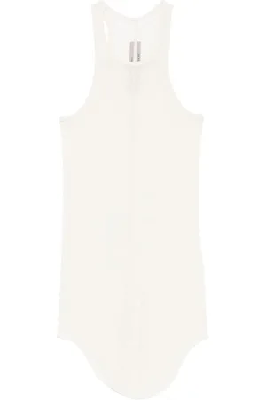 Rick Owens Tops, Dames, Wit, S, Rayon, Top zonder mouwen met ronde hals