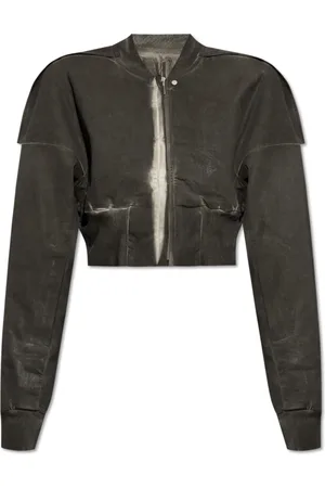 Rick Owens Jassen, Dames, Grijs, XS, Katoen, Flight Jacket