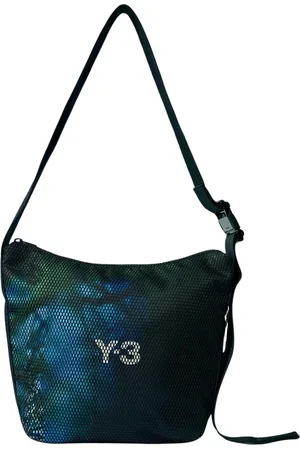 Y-3 Tassen, Heren, Zwart, ONE Size, Polyester, Crossbody Tas met Mesh Overlay en Logo