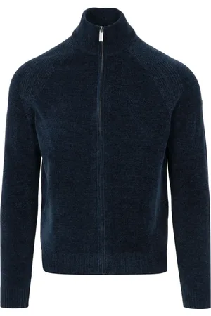 RRD Truien, Heren, Blauw, L, Chenille Turtleneck Trui met Ritssluiting