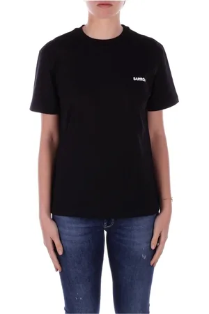 BARROW Tops, Dames, Zwart, L, Katoen, Logo T-shirt