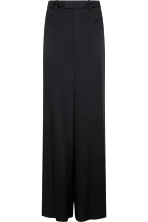 Saint Laurent Broeken, Dames, Zwart, M, Loose Fit Noir Broek