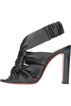 santoni Schoenen, Dames, Zwart, 36 EU, Leer, Sandalen met hoge hak