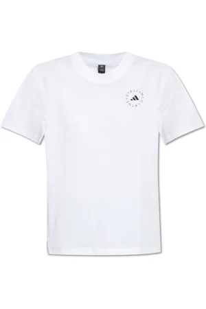 adidas Tops, Dames, Wit, L, Katoen, True Casuals Regular Sportswear T-shirt