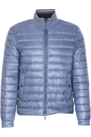 HERNO Jassen, Heren, Blauw, M, Omkeerbare Gewatteerde Jas Marineblauw