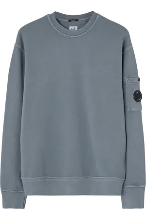 C.P. Company Sweatshirts & Hoodies, Heren, Blauw, L, Diagonal Fleece Sweaters