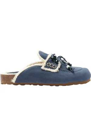 Scarosso Schoenen, Dames, Blauw, 40 EU, Katoen, Gita Mule