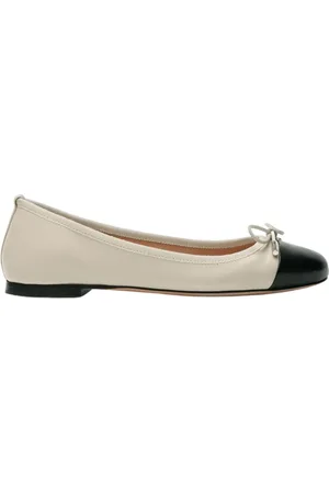 Scarosso Schoenen, Dames, , 37 EU, Leer, Handgemaakte ballerina`s in gebroken wit