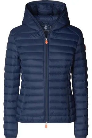 save the duck Jassen, Dames, Blauw, 2Xl, Nylon, Marineblauwe Daisy Bloemenjas