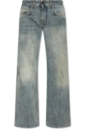 Balenciaga Jeans, Dames, Blauw, S, Katoen, Low-Waist Baggy Jeans