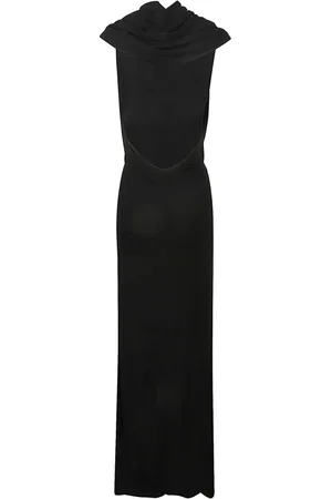 Saint Laurent Kleedjes, Dames, Zwart, S, Jurk met sjaaldetail