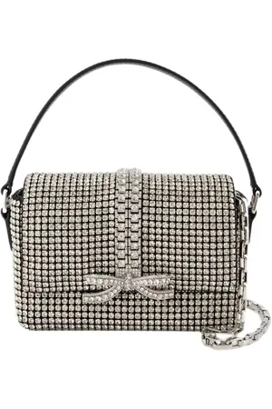 Self-Portrait Tassen, Dames, Grijs, ONE Size, Crystal Micro Bag - Zilver