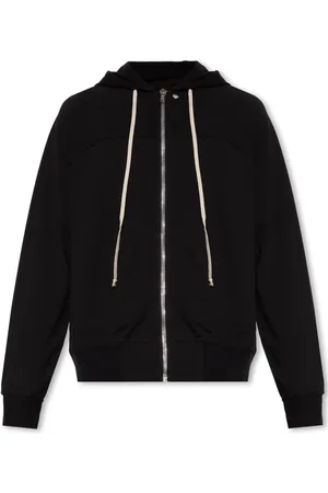Rick Owens Sweatshirts & Hoodies, Heren, Zwart, S, Katoen, Zip Up Hoodie