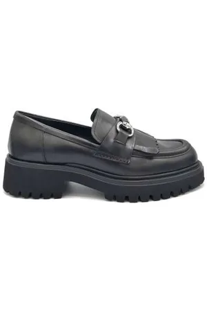 Guglielmo Rotta Zwarte Leren Loafer met Accessoire