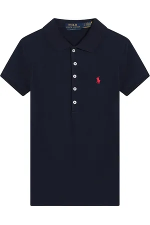 Ralph Lauren Tops, Dames, Blauw, L, Polo Shirt Korte Mouw
