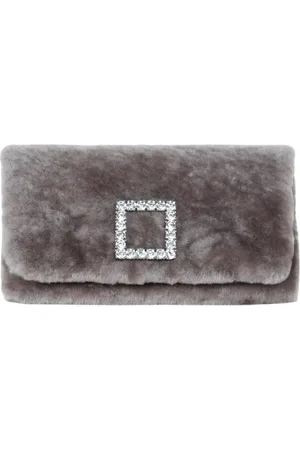 ROBERTO FESTA Tassen, Dames, Grijs, ONE Size, Leer, Powder Clutch