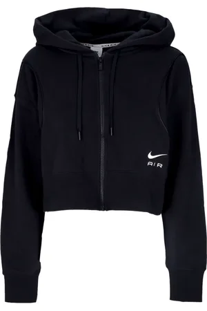 Nike Sweatshirts & Hoodies, Dames, Zwart, L, Katoen, Air Fleece Zip Hoodie