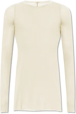 Rick Owens Tops, Heren, , XL, Geribbelde T-shirt Rib