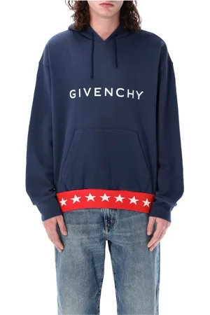 Givenchy Sweatshirts & Hoodies, Heren, Blauw, S, Katoen, Boxy Fit Hoodie